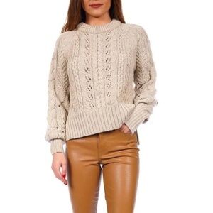 Veronica Beard Asita Sweater Cable Knit Size XS NWT Silk & Merino Wool Blend